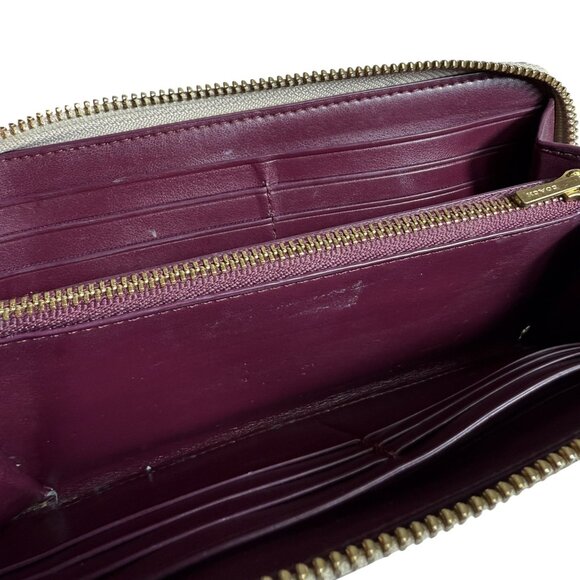 Coach Accordion Zip Wallet In Signature Canvas With Rexy - Picture 9 of 10